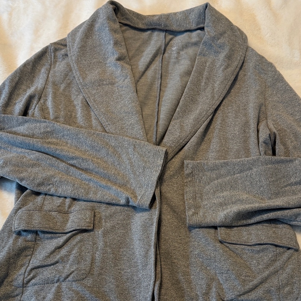 Women's Casual Gray Blazer Jacket - Picture 2 of 7